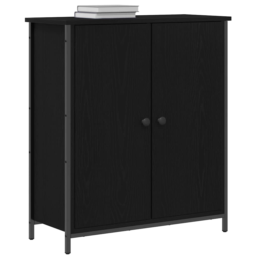 Sideboard Schwarz Eichen-Optik 70 x 30 x 80 cm Holzwerkstoff