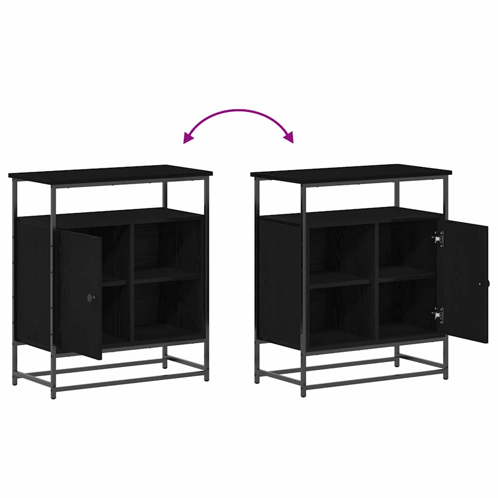 Sideboard Schwarze Eiche 69 x 35 x 80 cm Holzwerkstoff