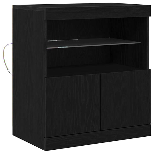 Sideboard Schwarz 60 x 37 x 67 cm Holzwerkstoff
