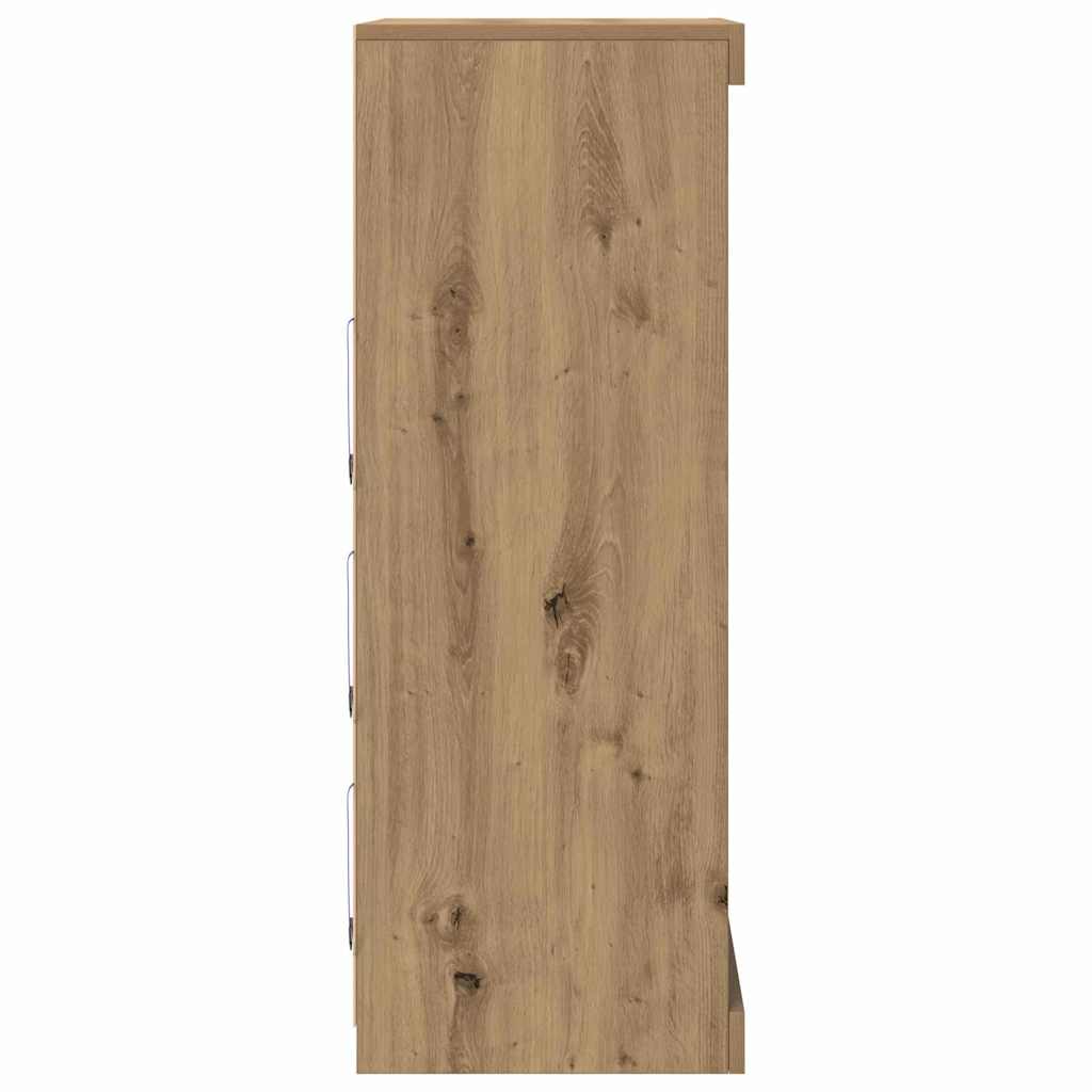Sideboard Eiche handwerklich 60,5 x 37 x 100 cm Holzwerkstoff