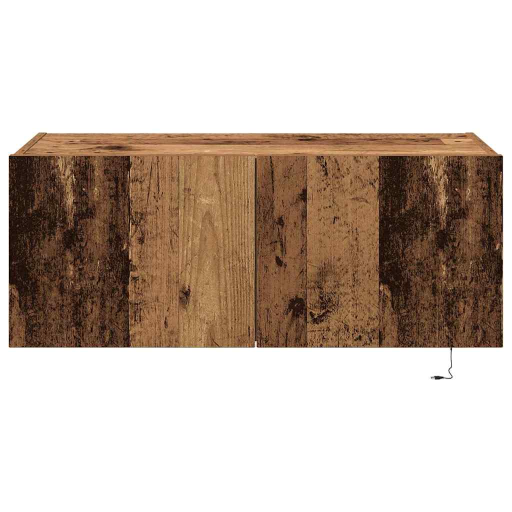 TV-Wandregal Wandmontiert Altholz 80 x 35 x 31 cm Holzwerkstoff