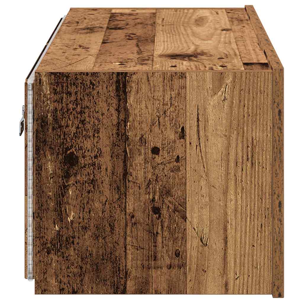 TV-Wandregal Wandmontiert Altholz 80 x 35 x 31 cm Holzwerkstoff