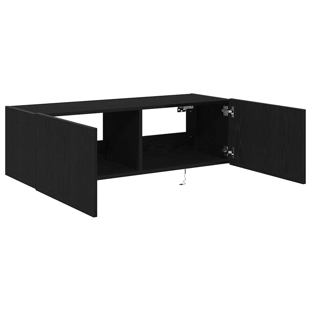TV-Wandregal Schwarze Eiche 100 x 35 x 31 cm Holzwerkstoff