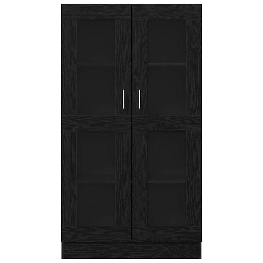 Bücherregal Schwarz Eichen-Optik 82,5 x 30,5 x 150 cm