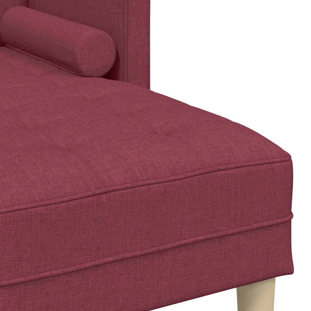 Sofa Set Weinrot 173 x 131 x 67 cm Stoff