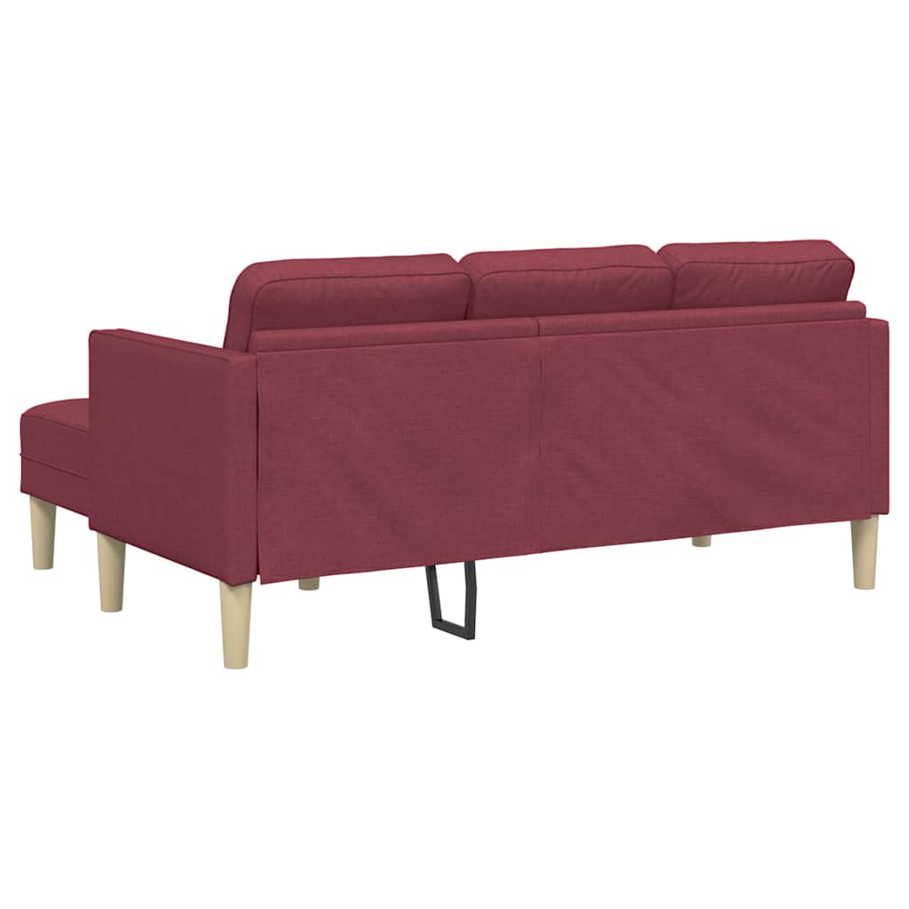 Sofa Set Weinrot 173 x 131 x 67 cm Stoff