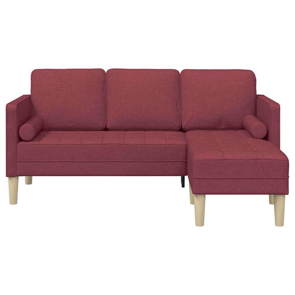 Sofa Set Weinrot 173 x 131 x 67 cm Stoff