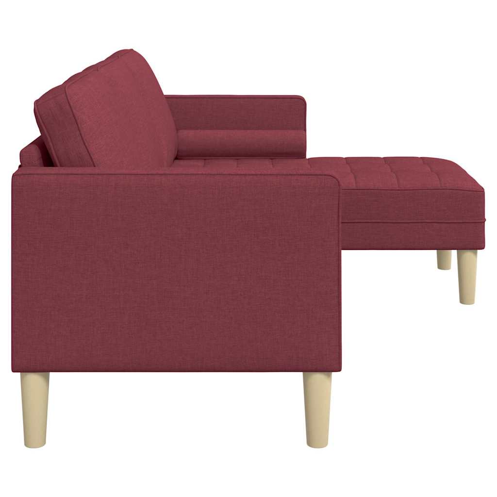 Sofa Set Weinrot 173 x 131 x 67 cm Stoff