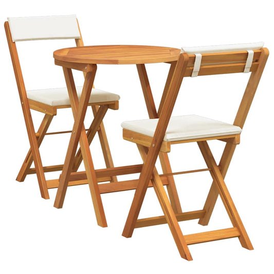 Garten Essgruppe mit Kissen 3 pcs Öl-Natur Massivholz Akazie