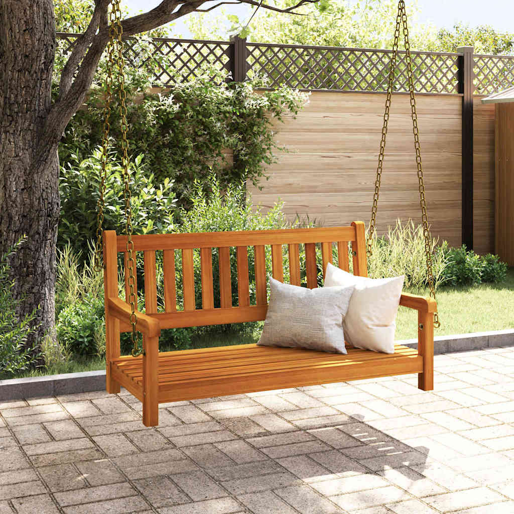 Gartenschaukelbank Braun 119 x 35 x 47 cm Massivholz Akazie