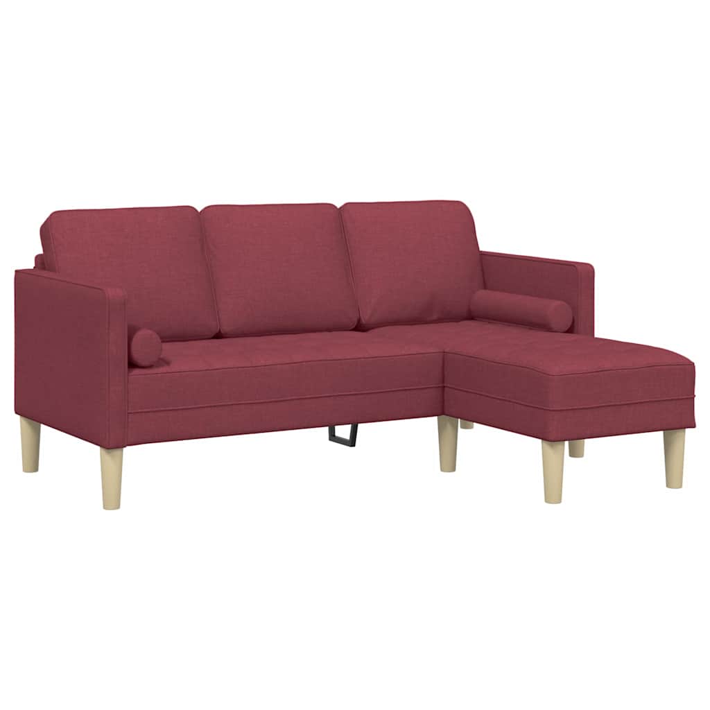 Sofa Set 2 pcs Weinrot 173 x 131 x 67 cm Stoff