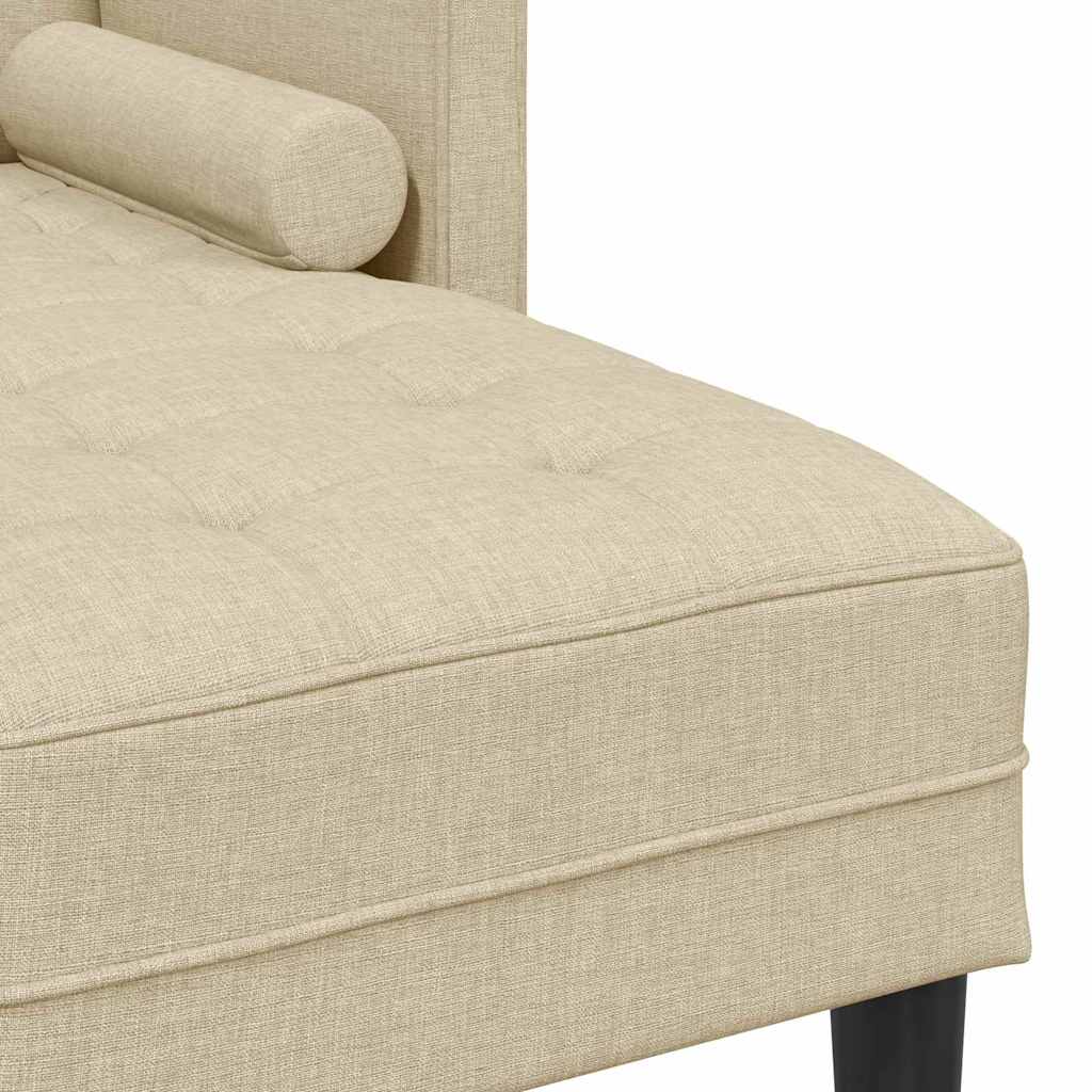 Sofa Set 2 pcs Creme 173 x 131 x 67 cm Stoff