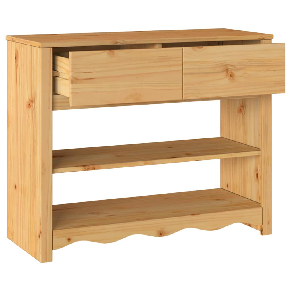 Konsolentisch Drammen Eiche 89,5 x 37 x 73 cm Massivholz Kiefer