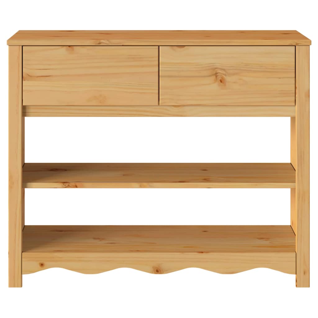 Konsolentisch Drammen Eiche 89,5 x 37 x 73 cm Massivholz Kiefer