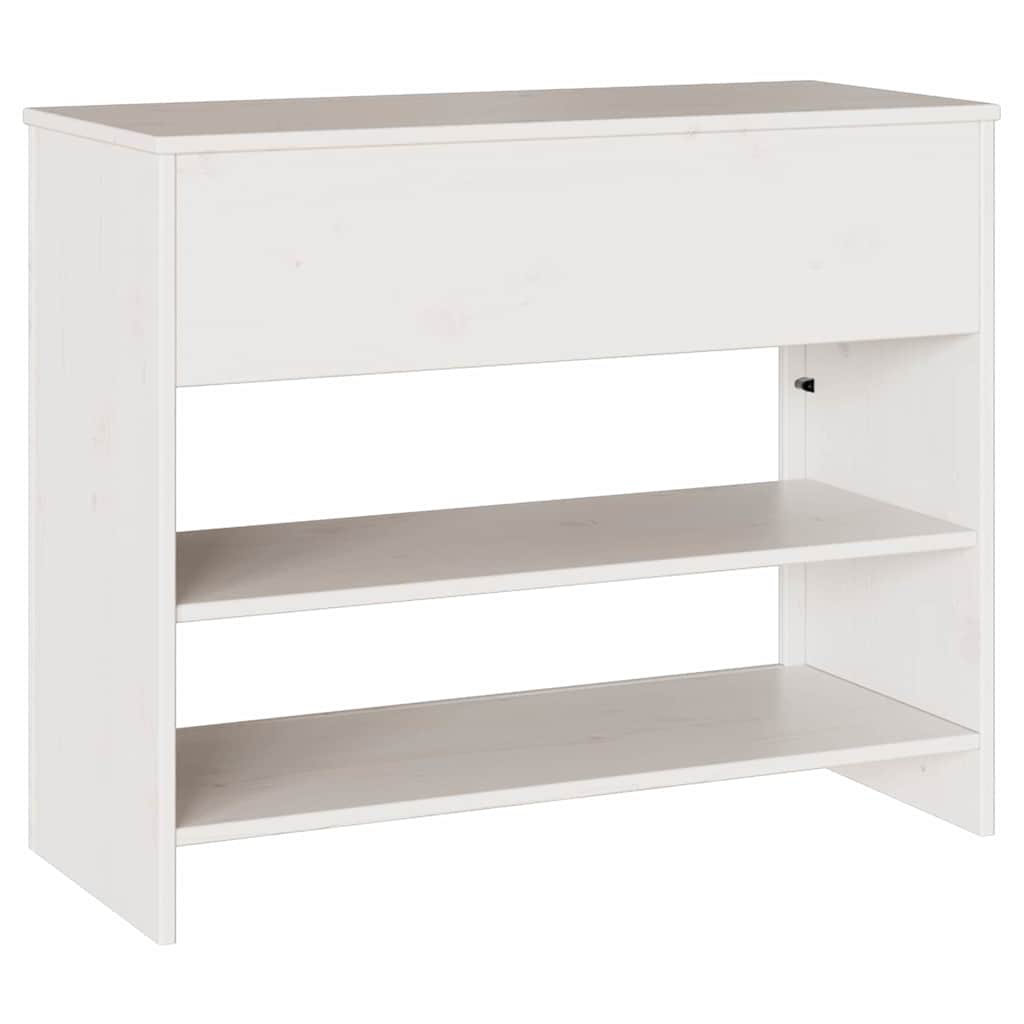 Konsolentisch Drammen Weiß 89,5 x 37 x 73 cm Massivholz Kiefer