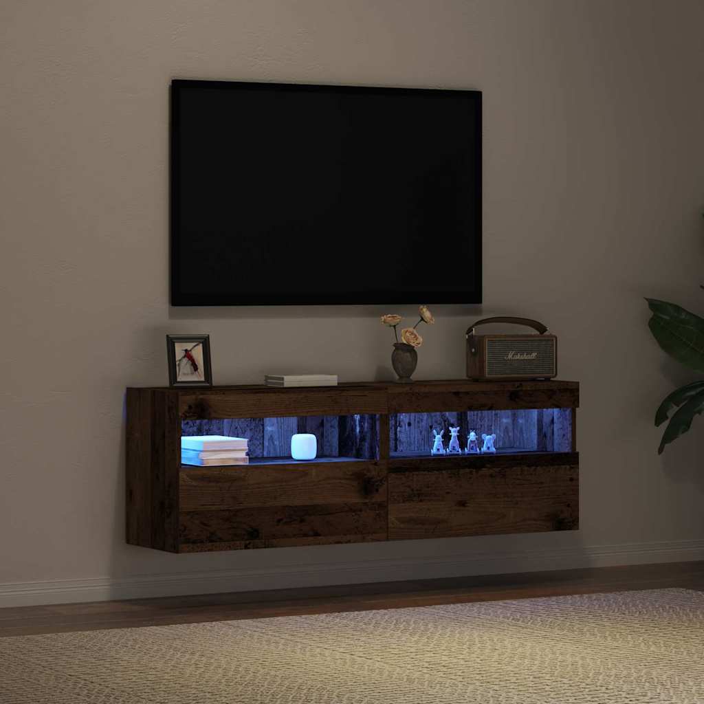 TV-Wandregal Wandmontiert Altholz 60 x 30 x 40 cm Holzwerkstoff