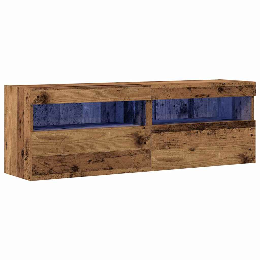 TV-Wandregal Wandmontiert Altholz 60 x 30 x 40 cm Holzwerkstoff