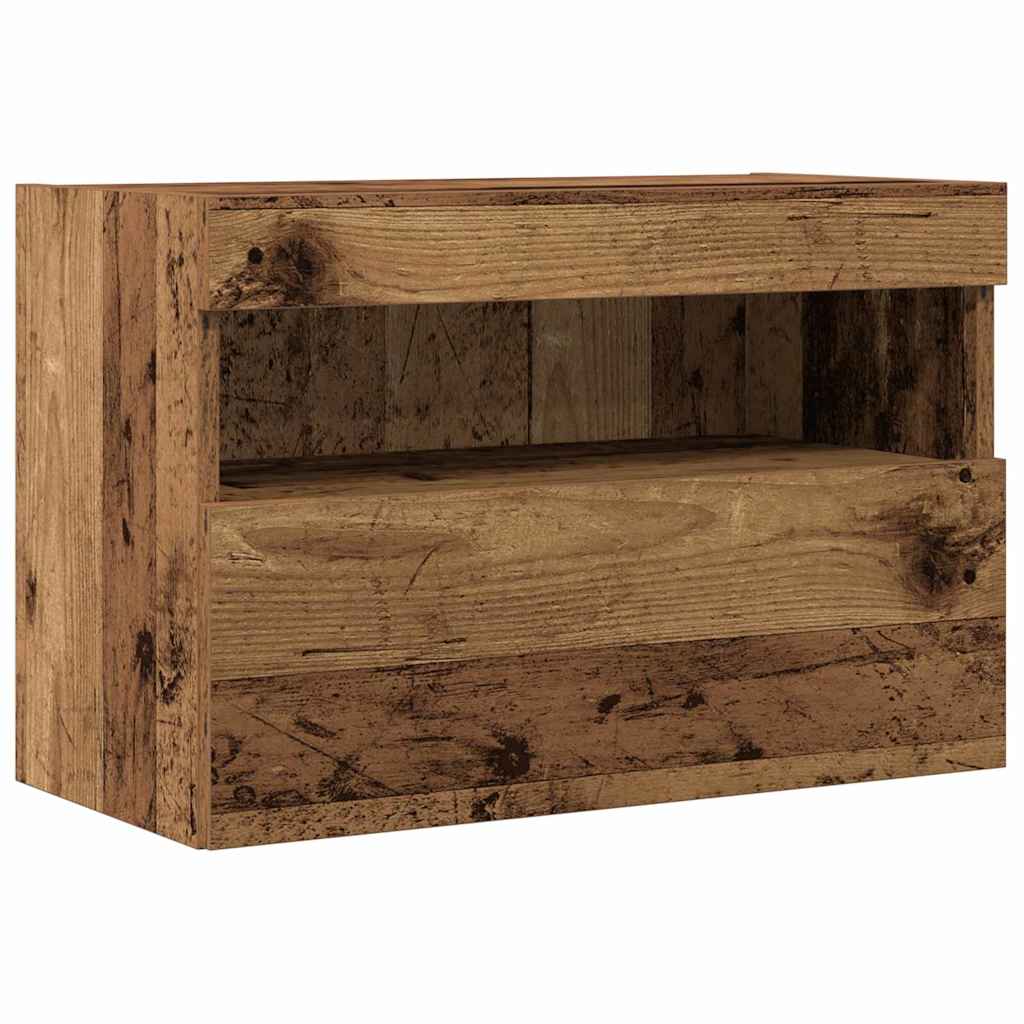 TV-Wandregal Wandmontiert Altholz 60 x 30 x 40 cm Holzwerkstoff