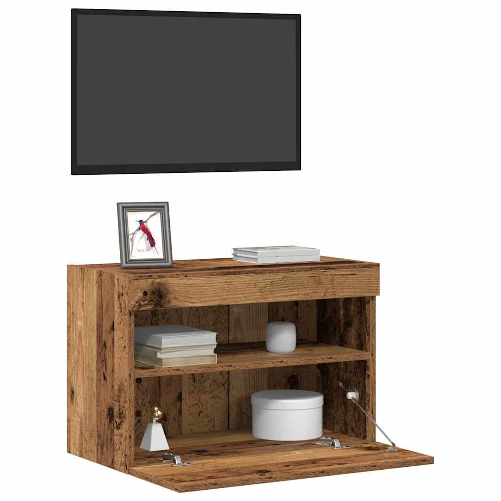 TV-Wandregal Wandmontiert Altholz 60 x 30 x 40 cm Holzwerkstoff