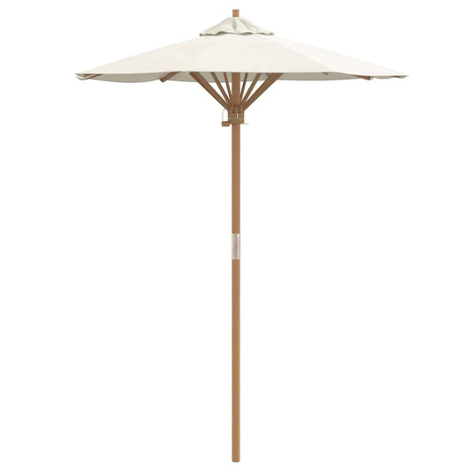 Gartenparasol Cremeweiß 150 x 150 x 210 cm Bambus