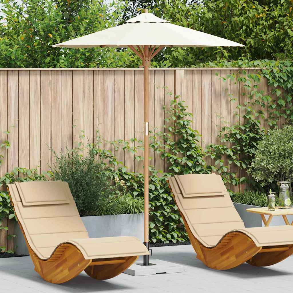 Cremefarbener Garten-Schirm 180x230 cm Bambus