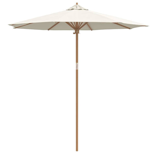 Gartenparasol Cremeweiß 240 x 240 x 260 cm Bambus
