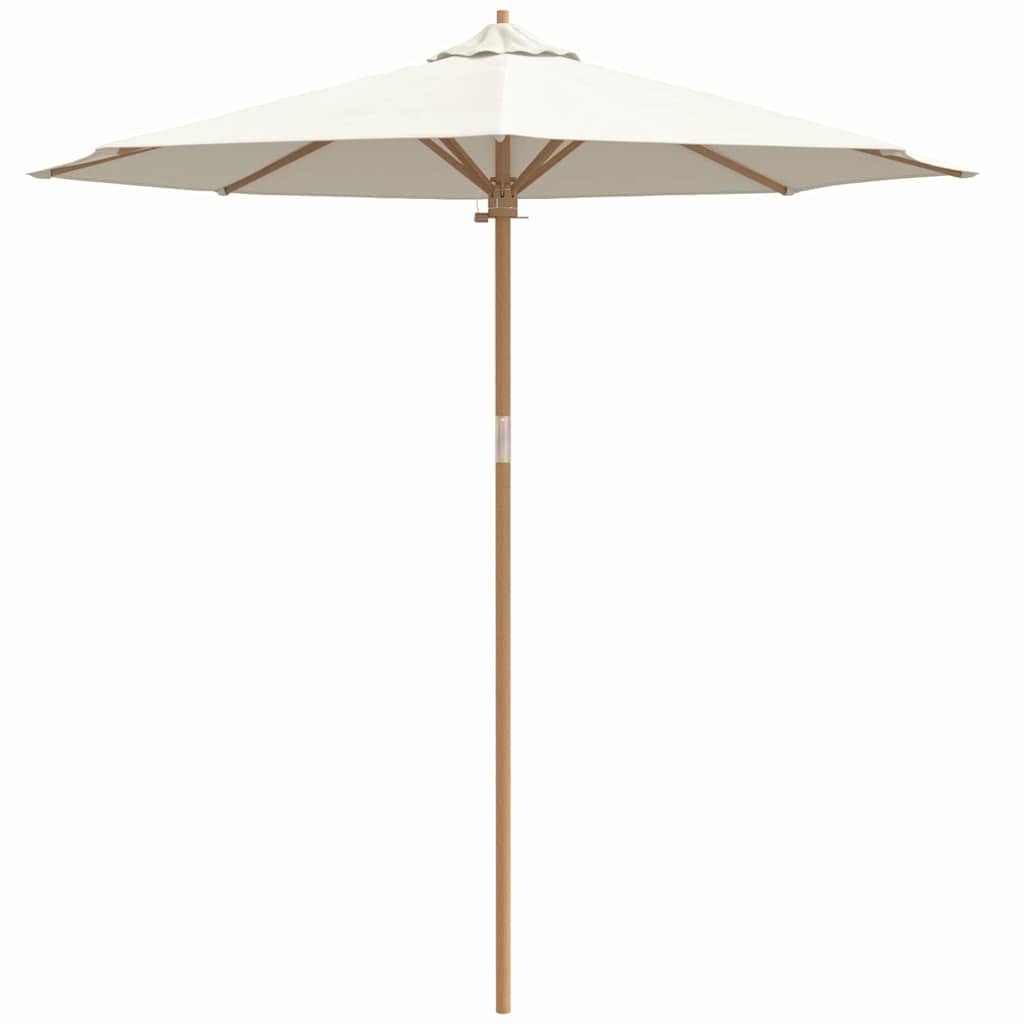 Garten-Sonnenschirm Creme-weiß 240x260 cm Bambus