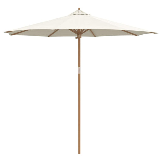 Gartenparasol Cremeweiß 270 x 270 x 260 cm Bambus
