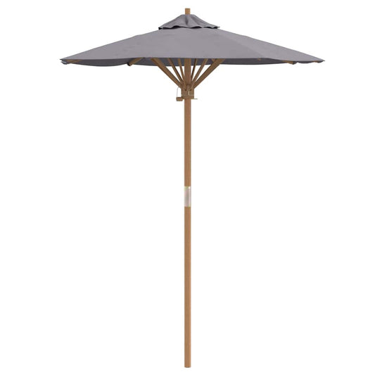 Gartenparasol Dunkelgrau 150 x 150 x 210 cm Bambus