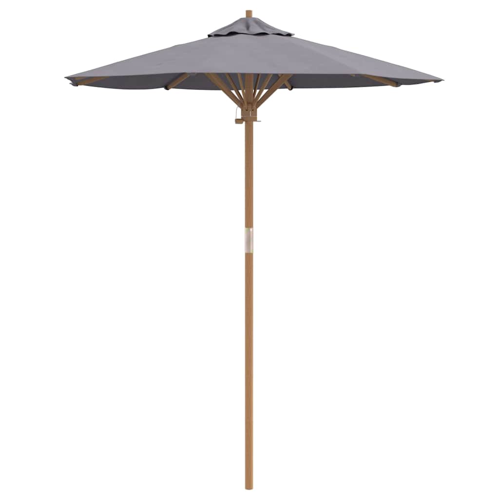 Gartenparasol Dunkelgrau 180 x 180 x 230 cm Bambus