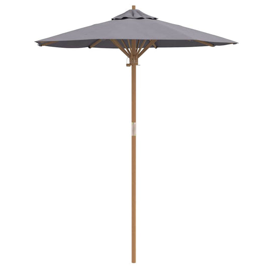 Gartenparasol Dunkelgrau 180 x 180 x 230 cm Bambus