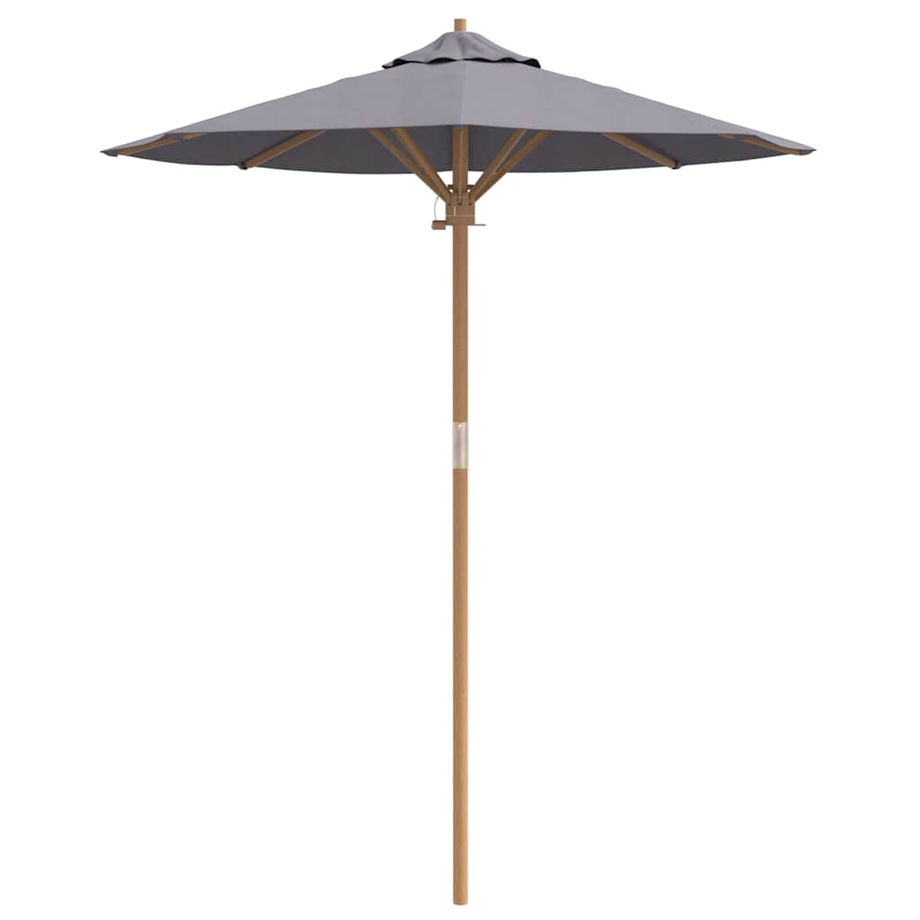 Gartenparasol Dunkelgrau 180 x 180 x 230 cm Bambus