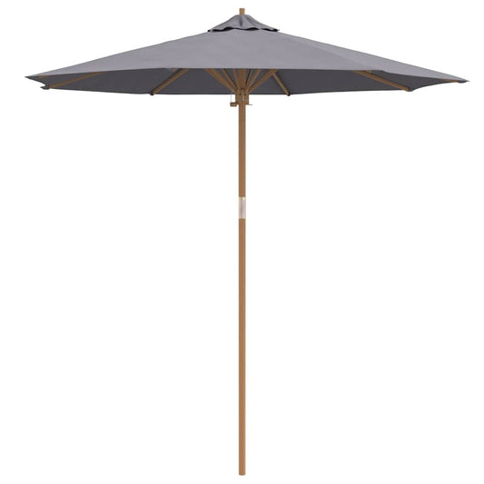 Gartenparasol Dunkelgrau 240 x 240 x 260 cm Bambus