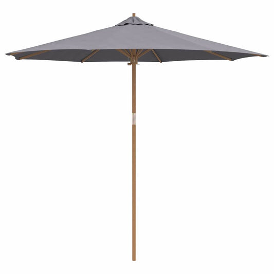 Gartenparasol Dunkelgrau 270 x 270 x 260 cm Bambus