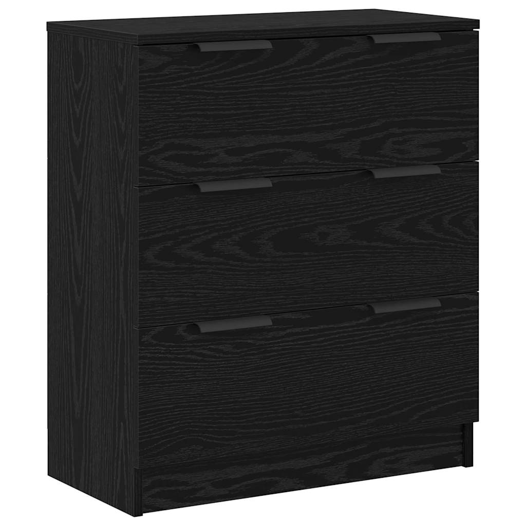 Sideboard 3 pcs Schwarz Eichen-Optik 60 x 30 x 70 cm