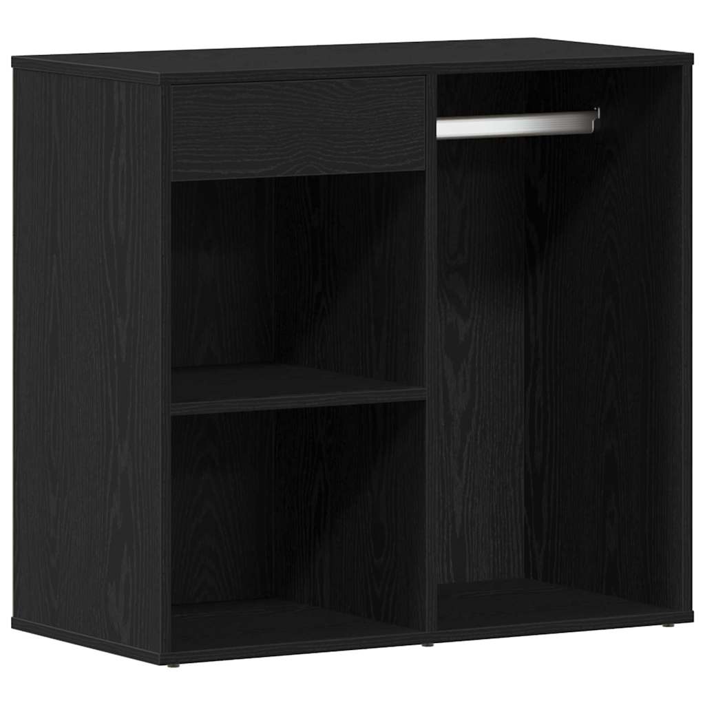 LED Schminktisch Schwarz Eichen-Optik 140 x 40 x 140 cm