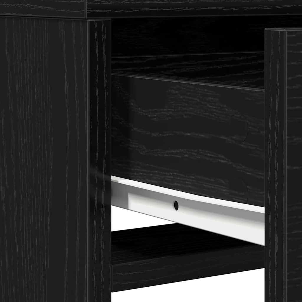 Schminktisch mit Regal Schwarz Eichen-Optik 50 x 41 x 140 cm