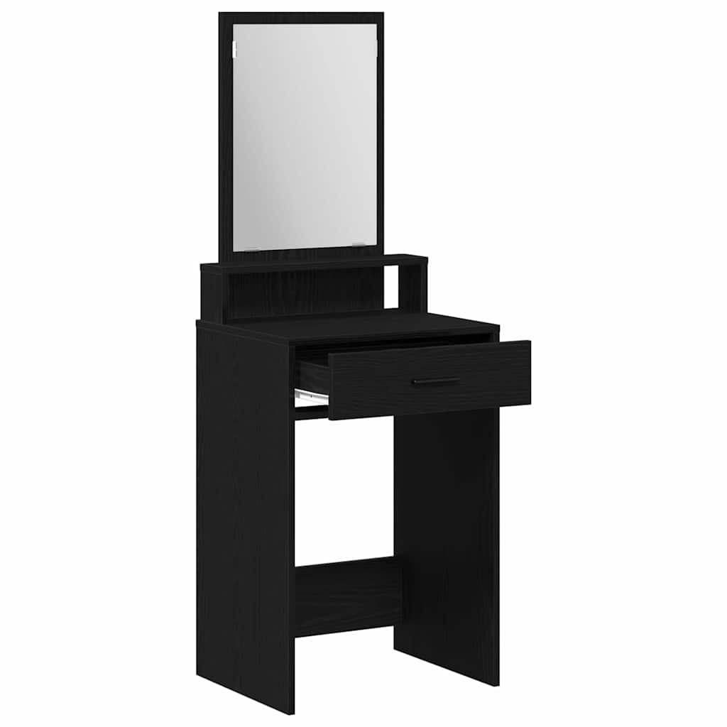 Schminktisch mit Regal Schwarz Eichen-Optik 50 x 41 x 140 cm