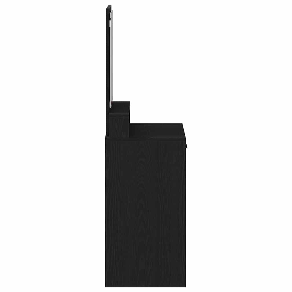 Schminktisch mit Regal Schwarz Eichen-Optik 50 x 41 x 140 cm