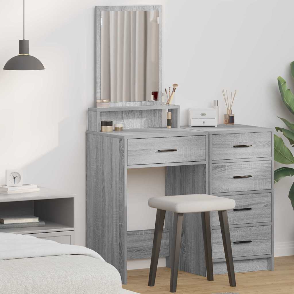 Schminktisch Grau Sonoma 50 x 41 x 140 cm Holzwerkstoff