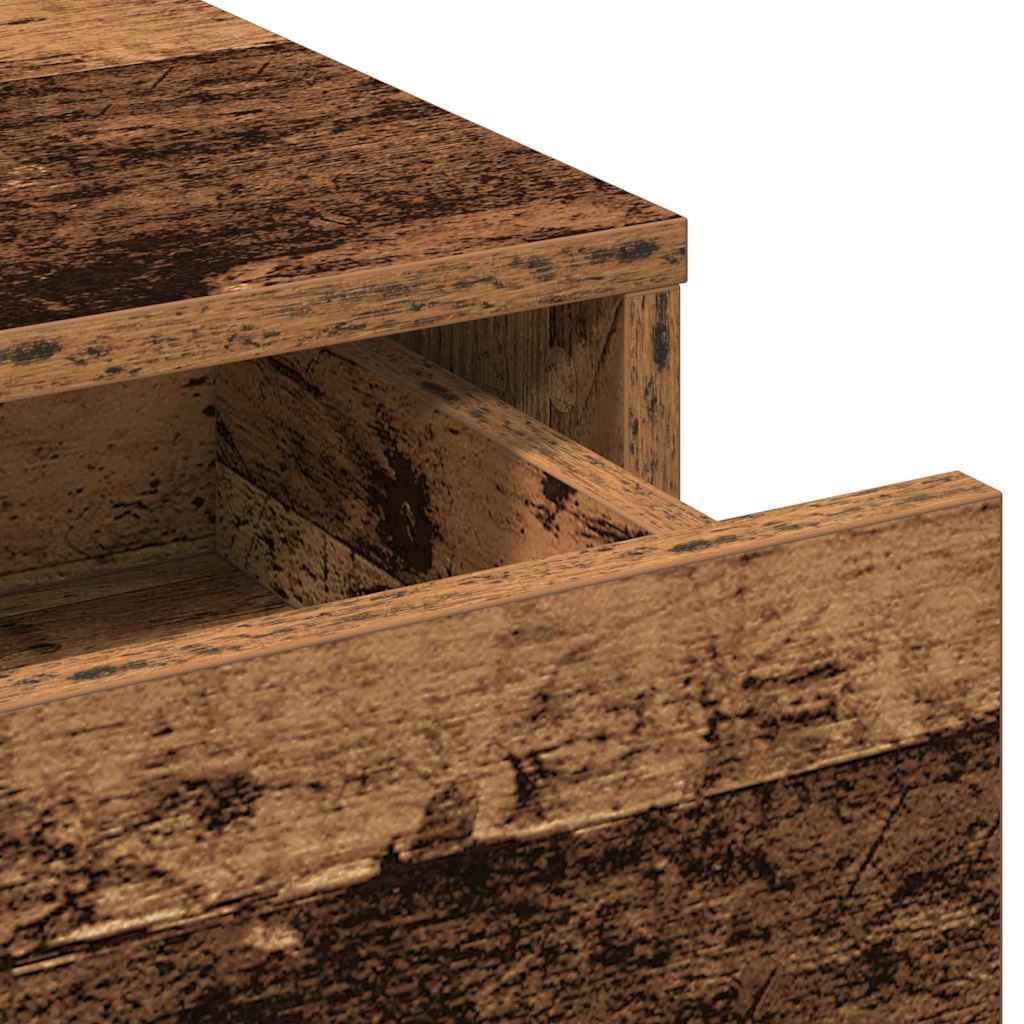 Schminktisch mit Regal Altholz 50 x 41 x 140 cm Holzwerkstoff