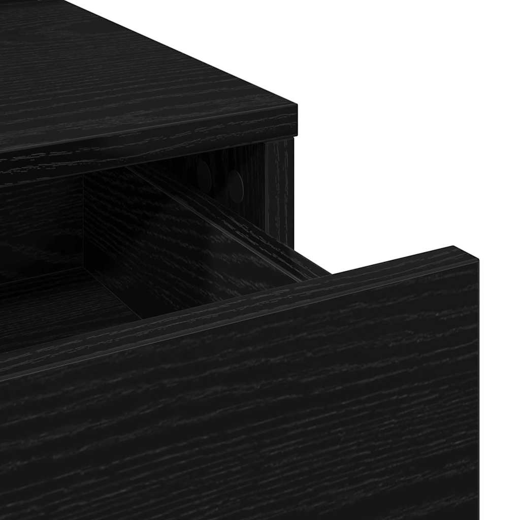 Schminktisch mit Regal Schwarz Eichen-Optik 79 x 41 x 140 cm