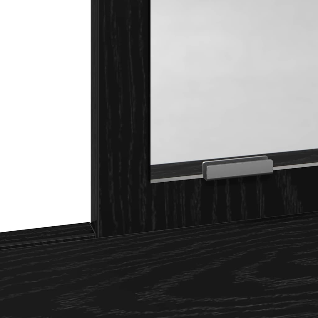 Schminktisch mit Regal Schwarz Eichen-Optik 79 x 41 x 140 cm
