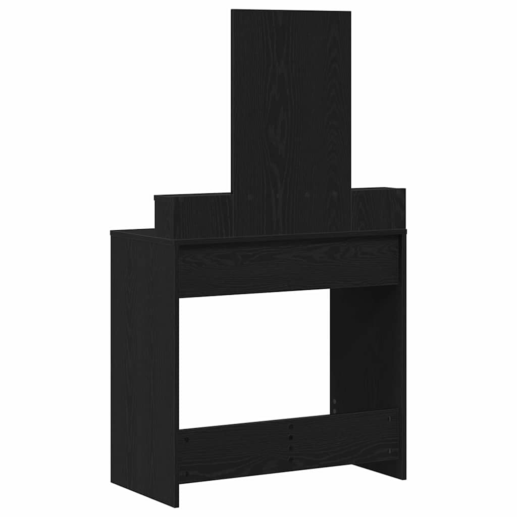 Schminktisch mit Regal Schwarz Eichen-Optik 79 x 41 x 140 cm