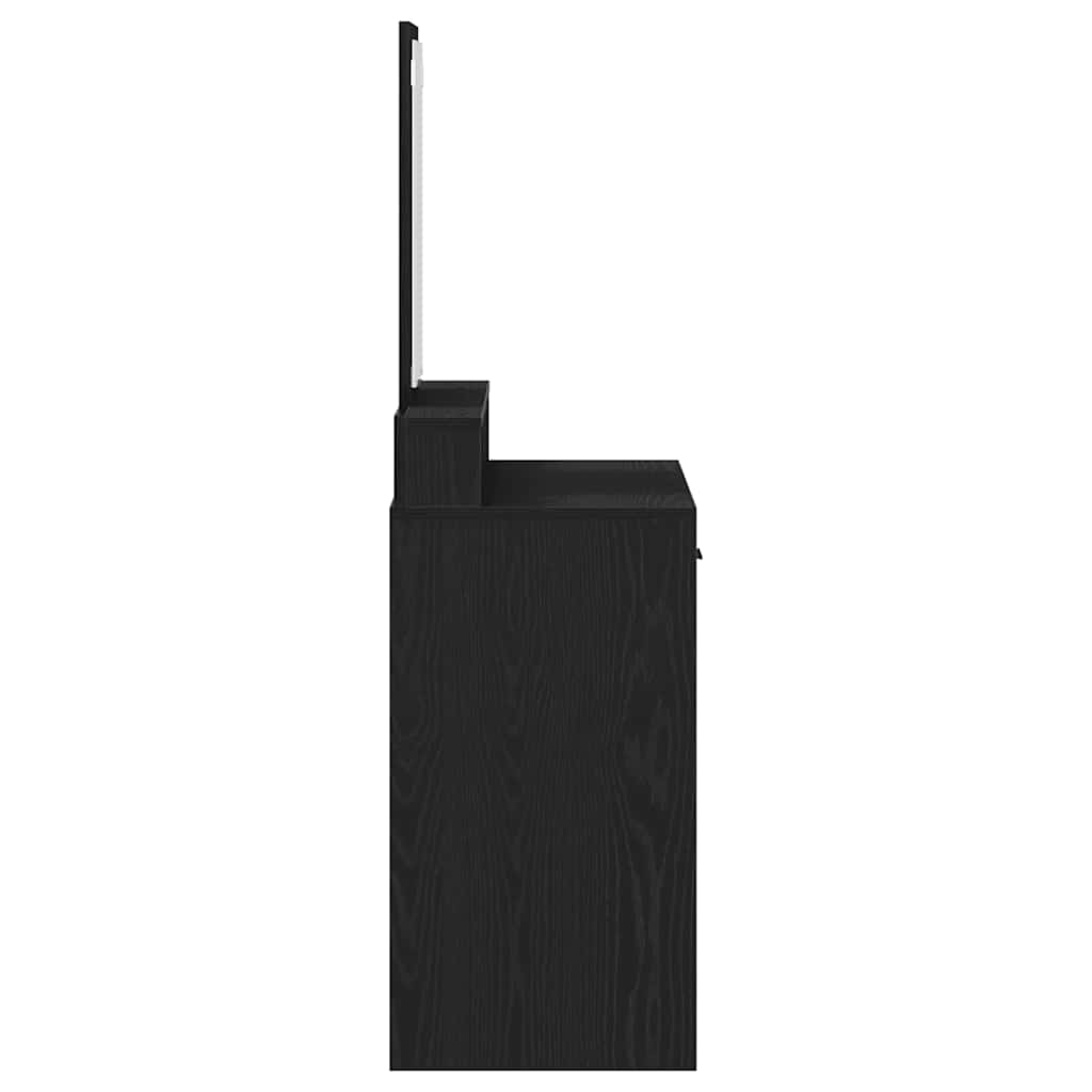 Schminktisch mit Regal Schwarz Eichen-Optik 79 x 41 x 140 cm