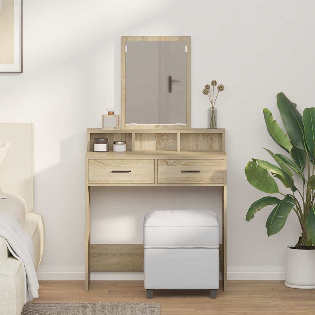 Schminktisch Sonoma-Eiche 79 x 41 x 140 cm Holzwerkstoff