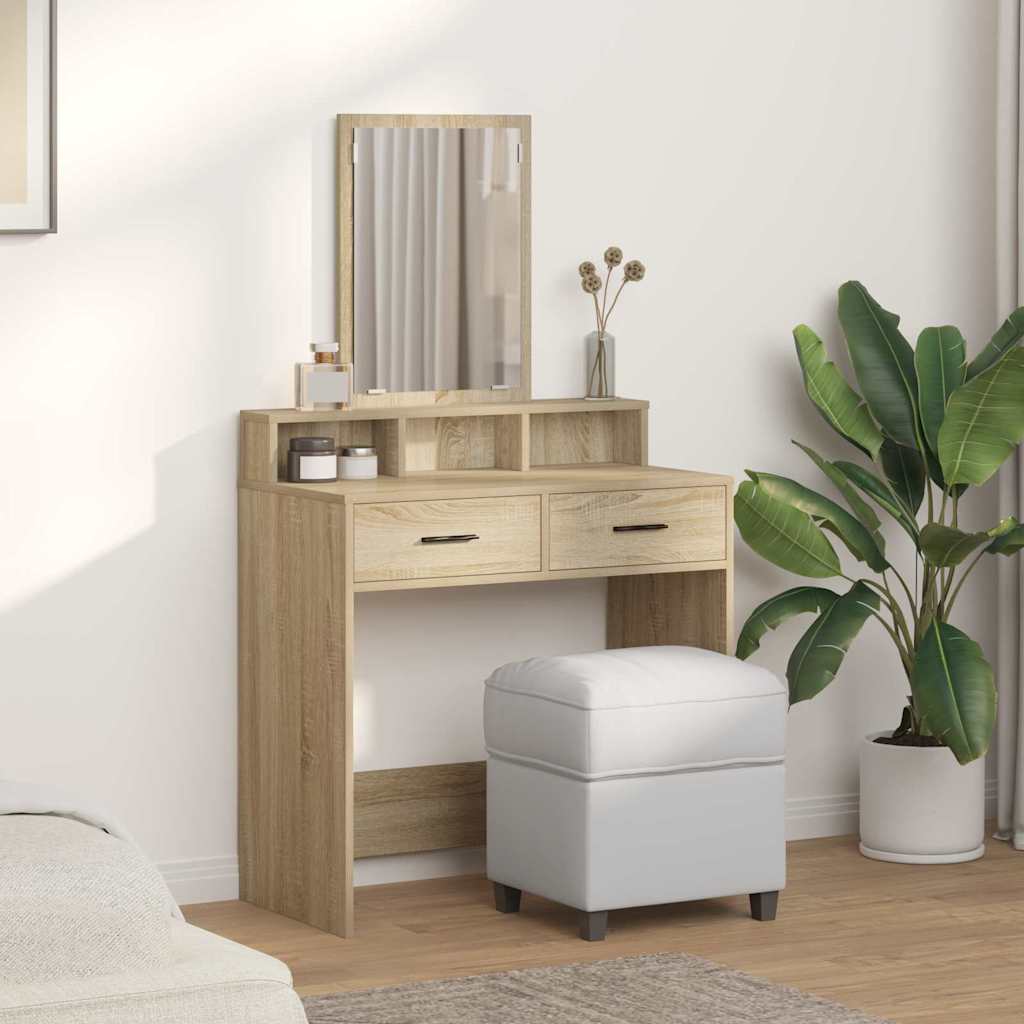 Schminktisch Sonoma-Eiche 79 x 41 x 140 cm Holzwerkstoff