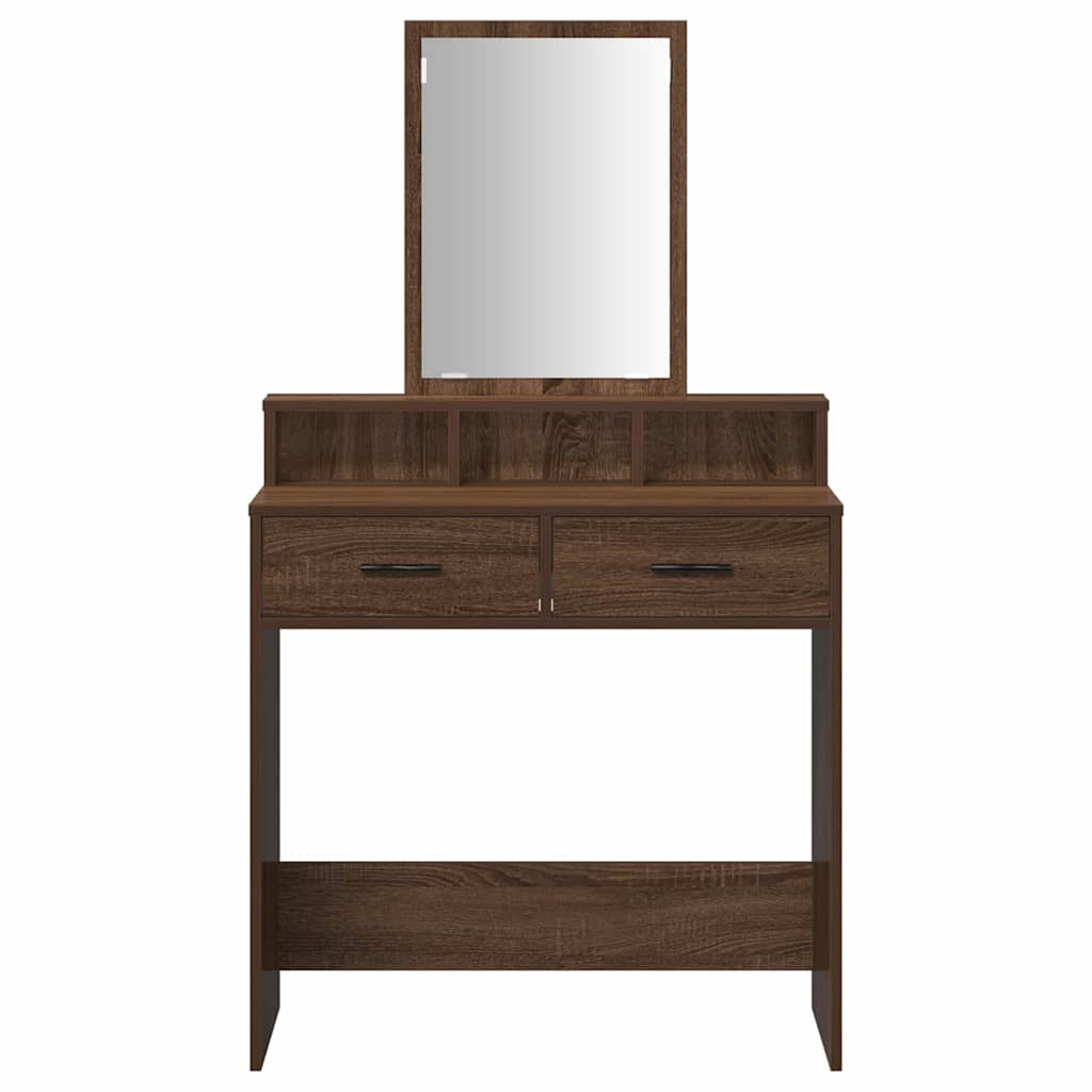 Schminktisch Braun Eichen-Optik 79 x 41 x 140 cm Holzwerkstoff