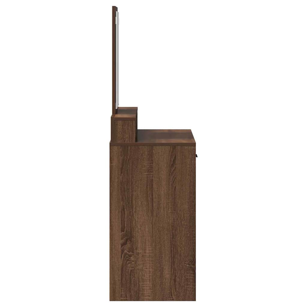 Schminktisch Braun Eichen-Optik 79 x 41 x 140 cm Holzwerkstoff