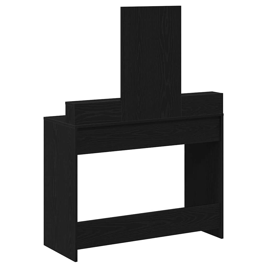 Schminktisch mit Regal Schwarz Eichen-Optik 100 x 41 x 140 cm